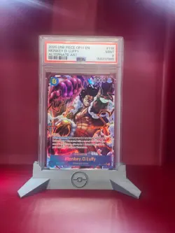 Monkey D. Luffy (Alt Art)+ A Fist of Divine Speed One Piece PSA 9 - Image 1