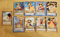 One Piece Carddass Hyper Battle Monkey D. Luffy 9-Card Set Japan - Image 1