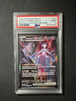 Pokemon Mewtwo EX 2025 Team Rockets 231/182 Sir Destined Rivals Mint PSA 9 - Image 2