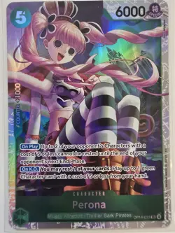 🔥✨🔥✨🔥✨🔥Perona - OP14-033 The Azure Sea's Seven Foil One Piece NM - Image 1