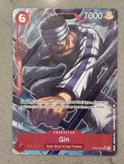 Bandai One Piece Card Game Gin OP15-007 SR Character Cost 6 Power 7000 - Image 1
