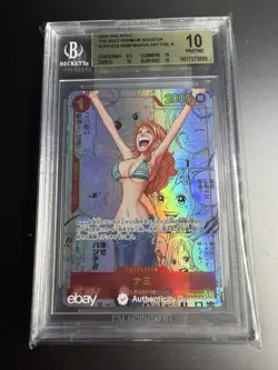 2024 ONE PIECE THE BEST PREMIUM BOOSTER JAPANESE MANGA ART FOIL R NAMI BGS 10 - Image 1