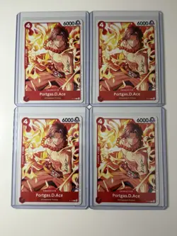 Portgas D. Ace P-119 Pirate Party Promo English One Piece 4 Card Play Set Lot - Image 1
