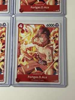 Portgas D. Ace P-119 Pirate Party Promo English One Piece 4 Card Play Set Lot - Image 5