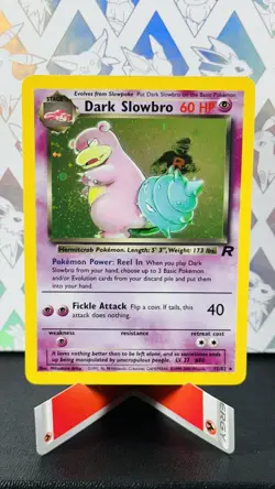 Dark Slowbro Psychic Swirl🌀 Cosmos Holo Team Rocket 12/82 WOTC Pokemon Card MP - Image 5