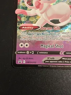 Pokemon TCG Sylveon v SWSH202 Black Star Promo Card NM Condition - Image 2