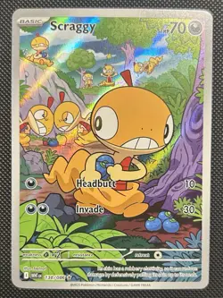 Pokemon Scraggy TCG Illustration Rare Holo Card SV White Flare 138/086 - Image 1