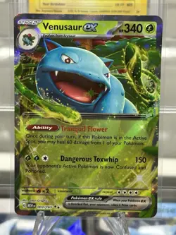 Pokemon TCG Scarlet & Violet 151 Venusaur EX 003/165 + Bulbasaur 001/165 Reverse - Image 2