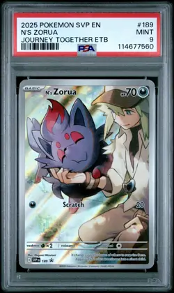 N's Zorua 189/159 Promo Journey Together Elite Trainer Box Pokemon PSA 9 - Image 1