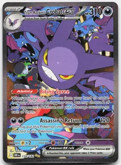 Team Rocket's Crobat ex 234/182 Destined Rivals Pokemon NM - Image 1