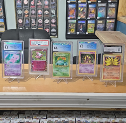 Pokemon Graded Lot x5 Japanese Mew ex 2005, Venusaur Holo, Mewtwo Prom, Spritzee - Image 1