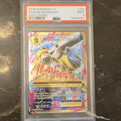 Pokemon TCG 2016 Evolutions M Blastoise EX Full Art Holo 102/108 PSA 9 - Image 1