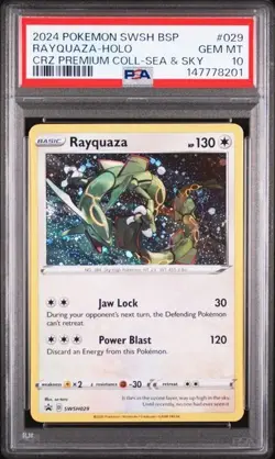 Pokemon 2024 Rayquaza SWSH029 Holo CRZ Premium Coll-Sea & Sky GEM MINT PSA 10 - Image 1