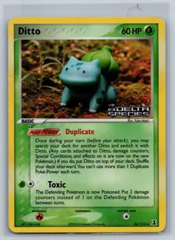 Ditto 36/113 Uncommon Delta Species Pokemon Reverse Holo Damaged - Image 1