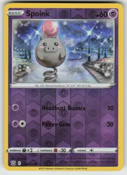 Spoink 055/163 Common Battle Styles Pokemon Reverse Holo Near Mint - Image 1