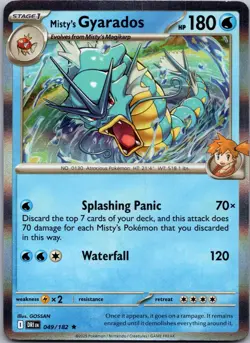 Misty's Gyarados 049/182 Rare Destined Rivals Pokemon Holo Near Mint - Image 1
