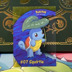 2000 Topps Pokemon #07 Squirtle Blue Logo TV Animation Clear Card #PC4 NM - Image 1