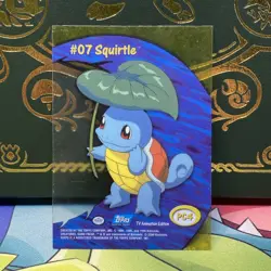 2000 Topps Pokemon #07 Squirtle Blue Logo TV Animation Clear Card #PC4 NM - Image 2