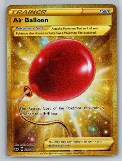 Pokemon TCG Sword & Shield Base Set Secret Rare Air Balloon 213/202 NM - Image 1