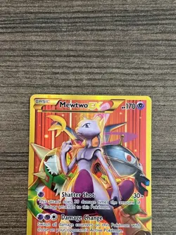 2015 Pokemon XY BREAKthrough Mewtwo EX 164/162 Full Art Secret Rare LP - Image 4