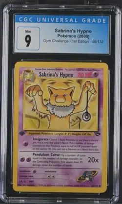 2000 Pokemon Sabrina's Hypno Gym Challenge 1st Edition CGC 9 56/132 - Image 1