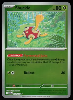 Shuckle 011/132 Uncommon Mega Evolution Pokemon Reverse Holo Near Mint - Image 1