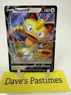 Meowth V SWSH004 Holo Promo Sword & Shield Promo Pokemon NM P1 - Image 1