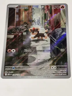 Litleo 139/132 Illustration Rare Mega Evolution Pokemon NM Ultra Rare - Image 2