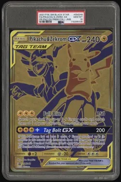 POKEMON TAG TEAM SM248 FULL ART PIKACHU ZEKROM GX JUMBO PSA 10 - POP 47 - Image 1