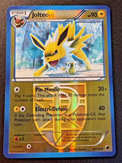Jolteon 34/116 B&W Plasma Freeze Pokemon Card Reverse Holo Foil Rare LP - Image 1