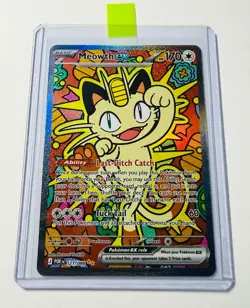 Pokemon TCG Meowth EX 121/088 ME03 Perfect Order Special Illustration Rare Card - Image 2