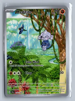 Meditite 153/142 Illustration Rare Stellar Crown Pokemon Holo NM/M - Image 1