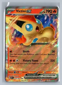Victini ex 033/197 Double Rare Obsidian Flames Pokemon Holo NM/M - Image 1