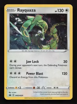 Rayquaza SWSH029 Cosmos Holo Rare Pokemon promo NM - Image 1