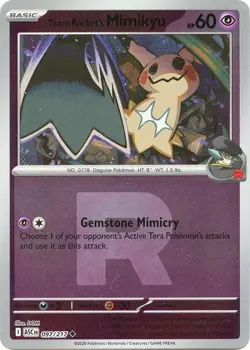 Team Rocket's Mimikyu 097/217 Ascended Heroes Pokemon Reverse Holo NM - Image 1