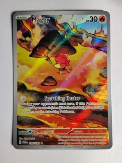 Pokemon TCG Magby 186/182 Paradox Rift Illustration Rare Card NM/M Condition - Image 1