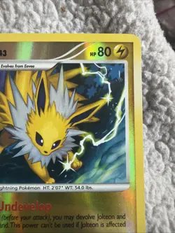 Pokemon TCG Jolteon Rising Rivals 26/111 Reverse Holo Rare Light Play Condition - Image 3