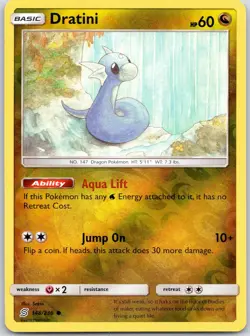 Dratini 148/236 Common Unified Minds Pokemon Reverse Holo Lightly Played - Image 1