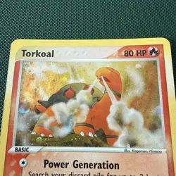 Pokemon Card Torkoal EX Dragon Holo Rare 12/97 NM + Swirl - Image 2