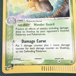 POKEMON UNGRADED SHEDINJA 11/97 HOLO R EX DRAGON HOLO NM Lp++ - Image 3