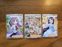Pokemon Waifu 3 Card Lot Lacey 166/142, Professor's 240/198, Fennel 162/086 #3 - Image 1
