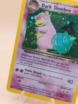 Dark Slowbro Team Rocket Holo Rare 12/82 Pokemon Card - WOTC 1999 SWIRL - Image 2