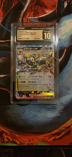 Umbreon ex CGC Pristine 10 Japanese Sv8a Terastal Fest ex 093/187 Holo 2024 - Image 1