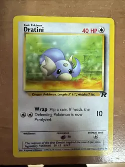 Dratini 53/82 Team Rocket Wotc Vintage Pokemon Card D13 - Image 1