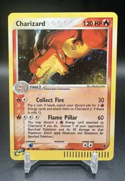 Pokemon Charizard 100/97 EX Dragon Secret Rare Holo Card 2003 DOUBLE SWIRL - Image 1