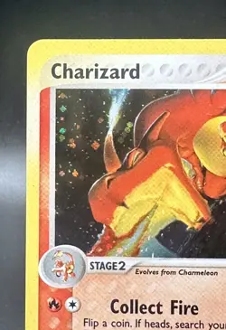 Pokemon Charizard 100/97 EX Dragon Secret Rare Holo Card 2003 DOUBLE SWIRL - Image 3
