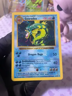 Pokemon Gyarados Holo Shadowless Rare TCG Base Set Card 6/102 WOTC 👀 🐉 - Image 1