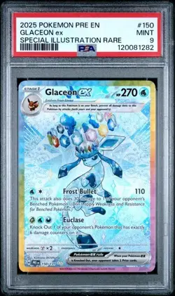 2025 POKEMON PRE EN-PRISMATIC EVOLUTIONS #150 GLACEON EX PSA 9 - Image 1