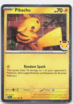 Pikachu - 051/162 (Cosmo Holo) - Miscellaneous Cards & Products - Holofoil - ... - Image 1