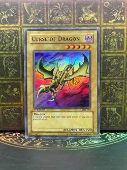 Yugioh Asian English CURSE OF DRAGON LOB-066 SUPER LP 1st Edition - Image 1